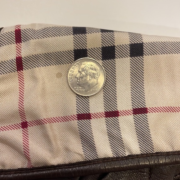 BURBERRY LONDON  Brown Leather Gloves size 7 1/2 - Picture 12 of 16